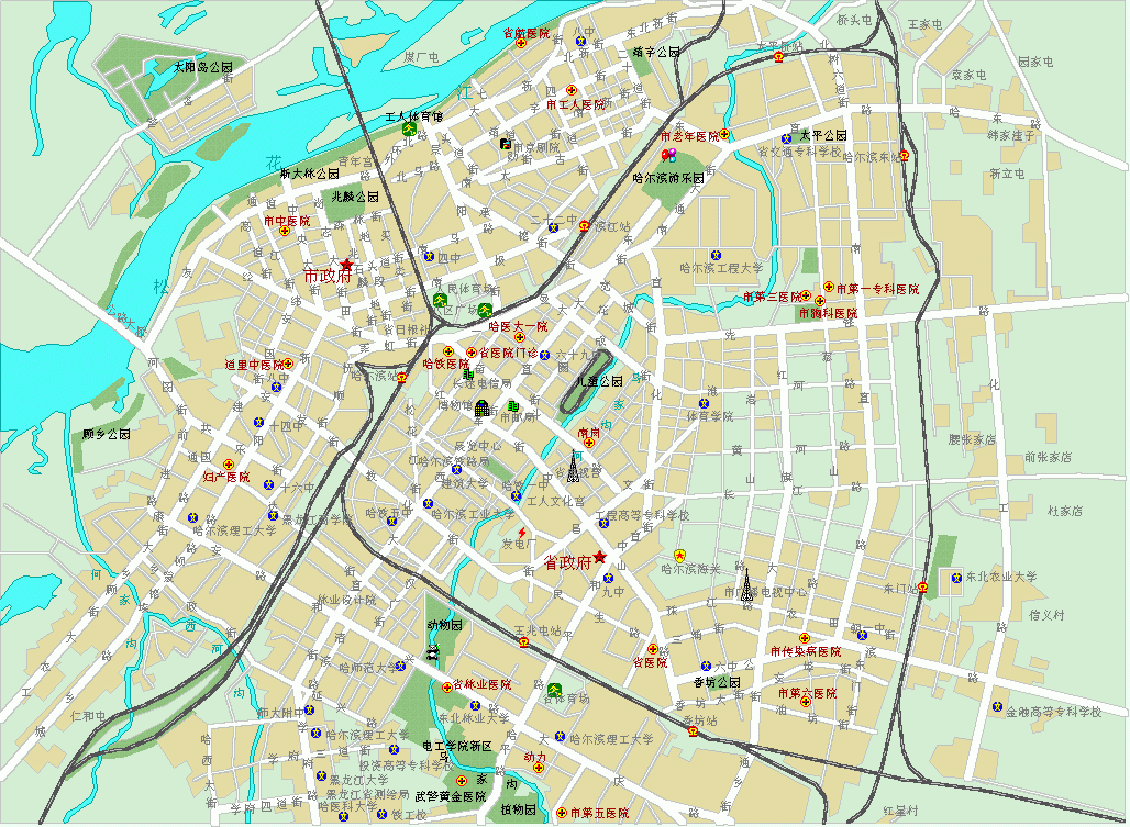 harbin city centre carte